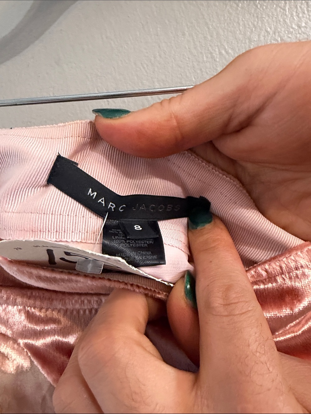 Marc Jacobs Blush Pink Floral Burnout Velvet Midi Skirt - Picture 3 of 5